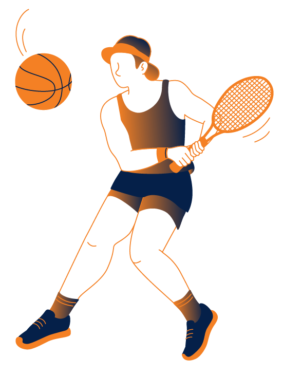 a tennis player hitting a basketball with a racquet represents Product Management Training that leaves you ready but the environment has changed